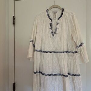 Tommy Bahama White Dress with Navy Accents